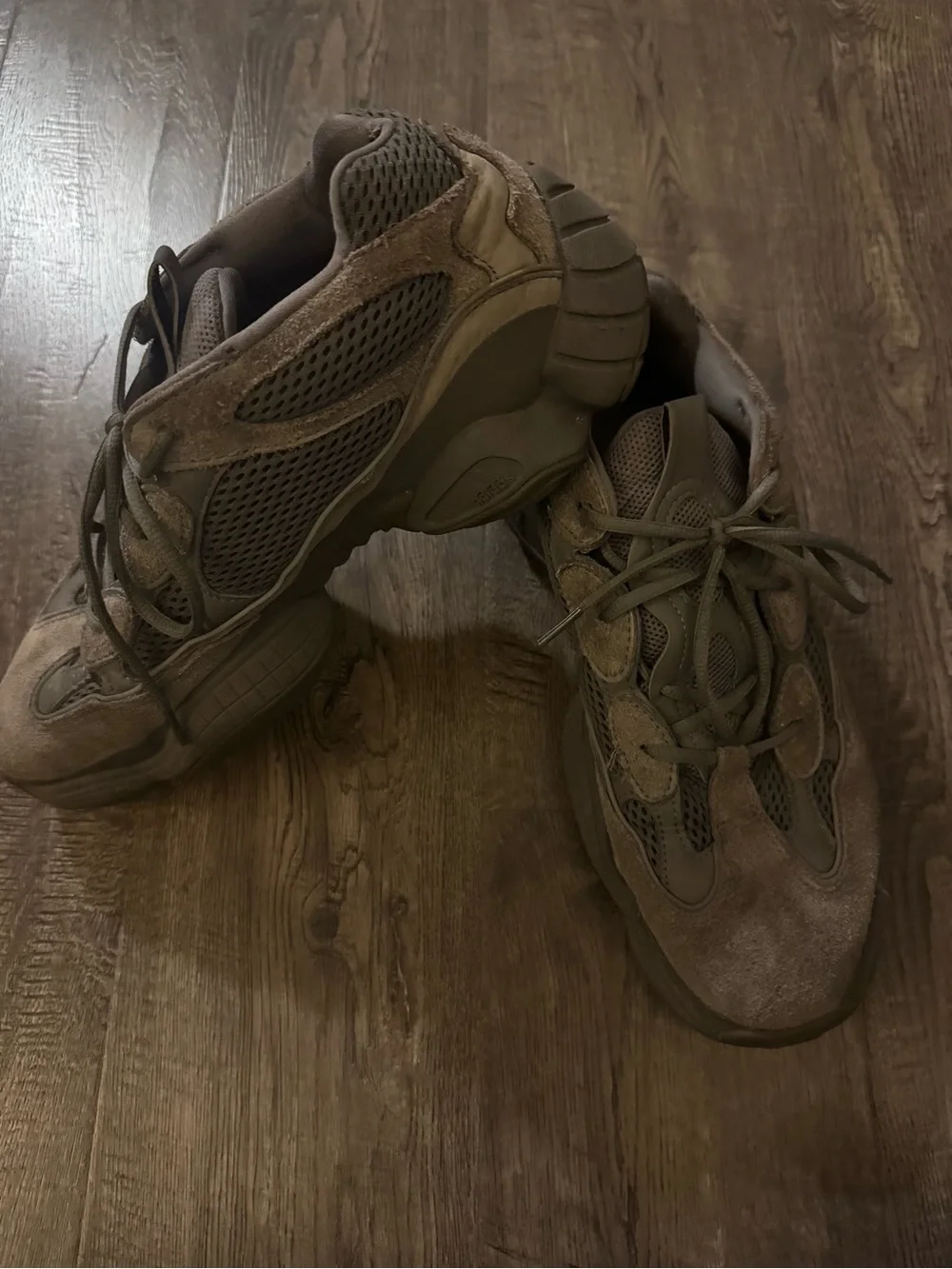 Adidas Yeezy 500 Lace Up Mens Grey Sneakers Casual Shoes Size 13